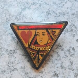 Vintage Queen of Hearts Triangle Pin Artist John Crutchfield